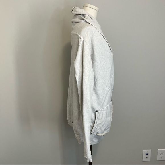 Aritzia Wilfred Roussea Zip Up Cardigan Sweater Ivory Cream Shawl Collar - Picture 10 of 16